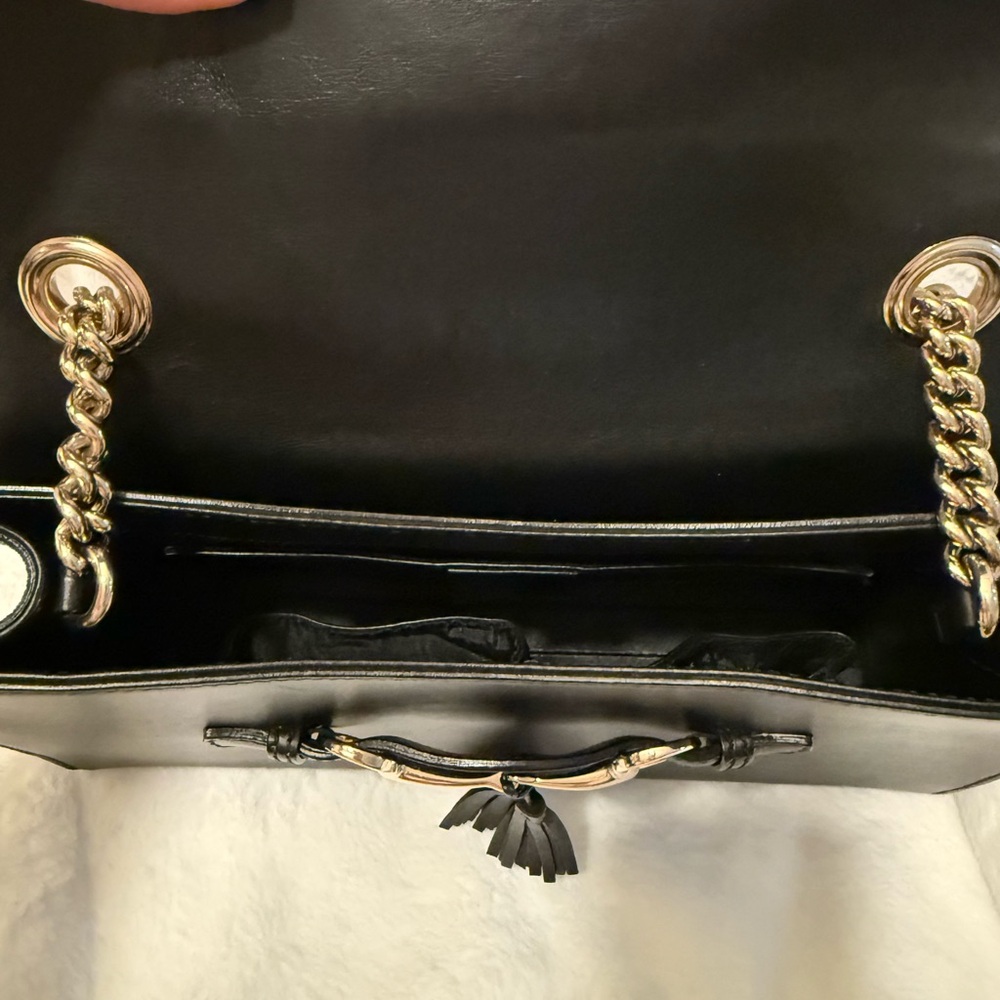 Gucci Black Emily Leather Chain Shoulder Bag - Picture 6 of 8